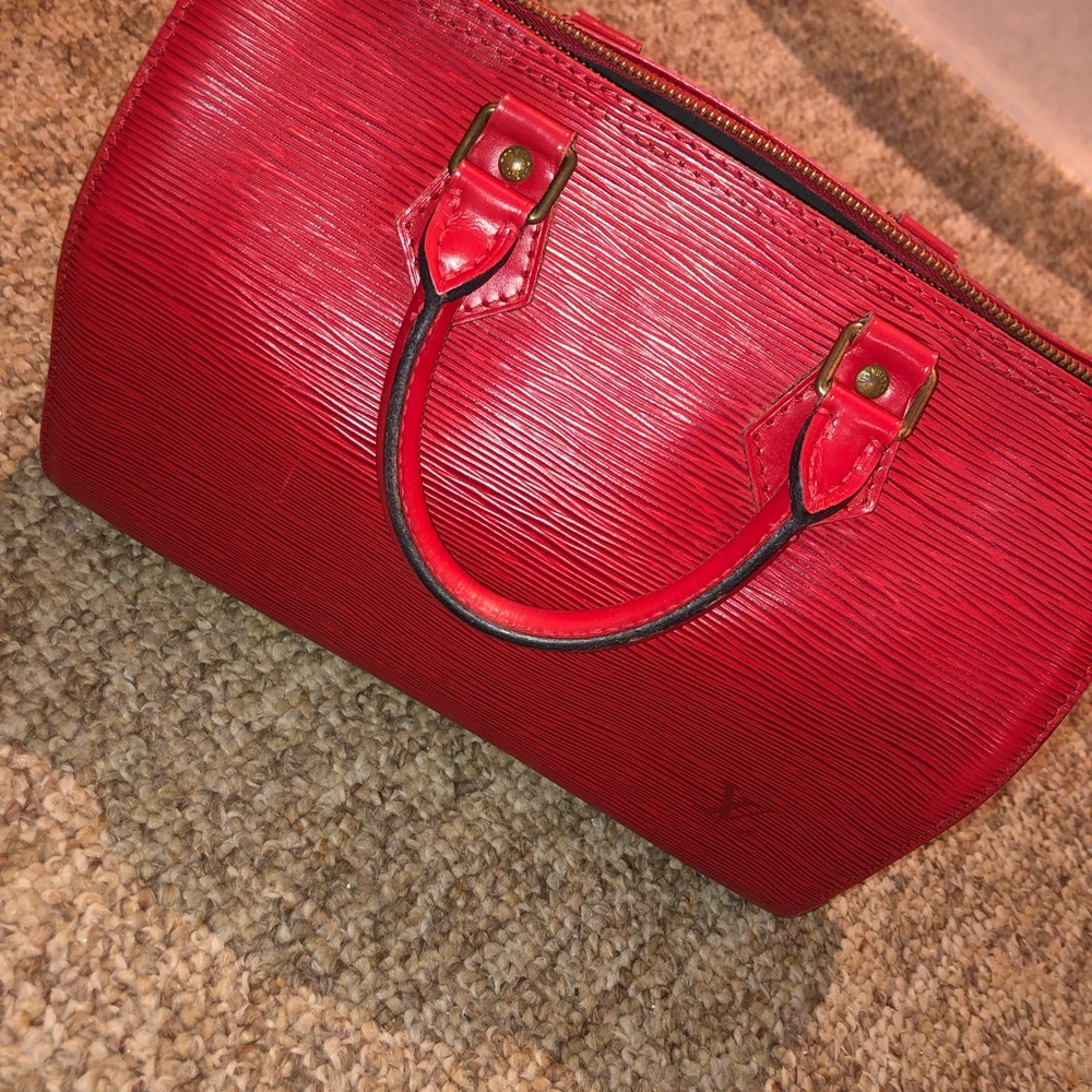 Red Epi Louis Vuitton speedy bag